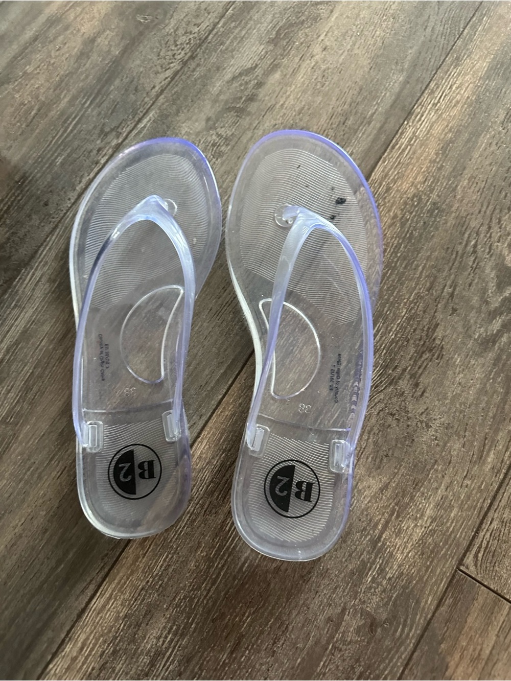 B2 Clear Jelly Flip Flop Sandals - Transparent